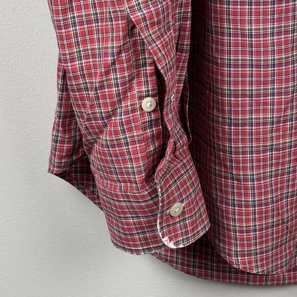 Ralph Lauren Dress shirt Men Large Red Plaid Pony Classic Fit Button Casual READ - Picture 6 of 9